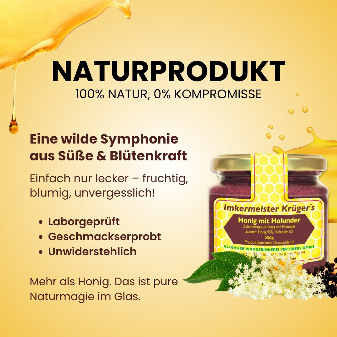 Honig mit Holunder 250g aus Deutschland