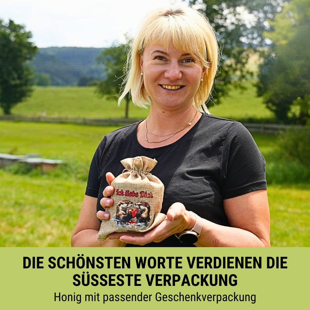 Geschenksäckchen mit „Ich liebe Dich“