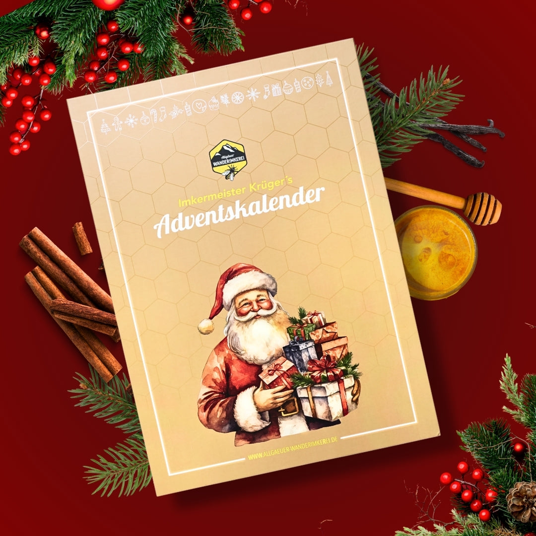 Imkermeister Krüger's Adventskalender 2025 mit natürlichen Honigprodukten, Allgäuer Wanderimkerei