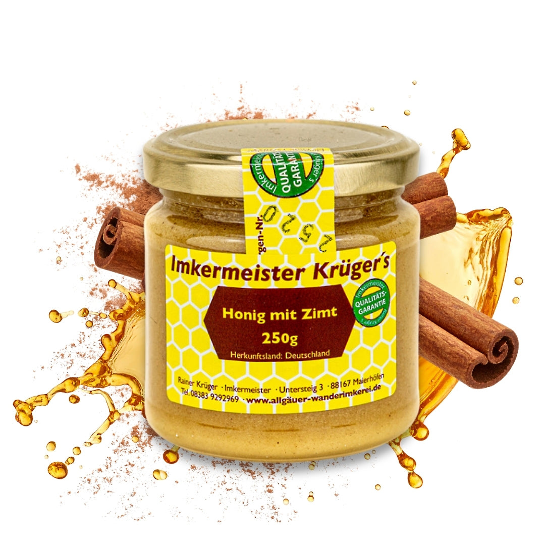 Honig mit Zimt 250g aus Deutschland, Allgäuer Wanderimkerei