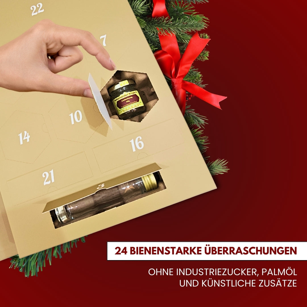 Imkermeister Krüger's Adventskalender 2025 mit natürlichen Honigprodukten, Allgäuer Wanderimkerei