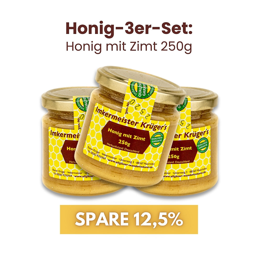 Honig mit Zimt 250g aus Deutschland, Allgäuer Wanderimkerei