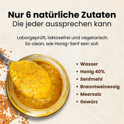 Honig-Senf 200g, mild-würzig-süß ohne Industriezucker und Konservierungsstoffe von der Allgäuer Wanderimkerei