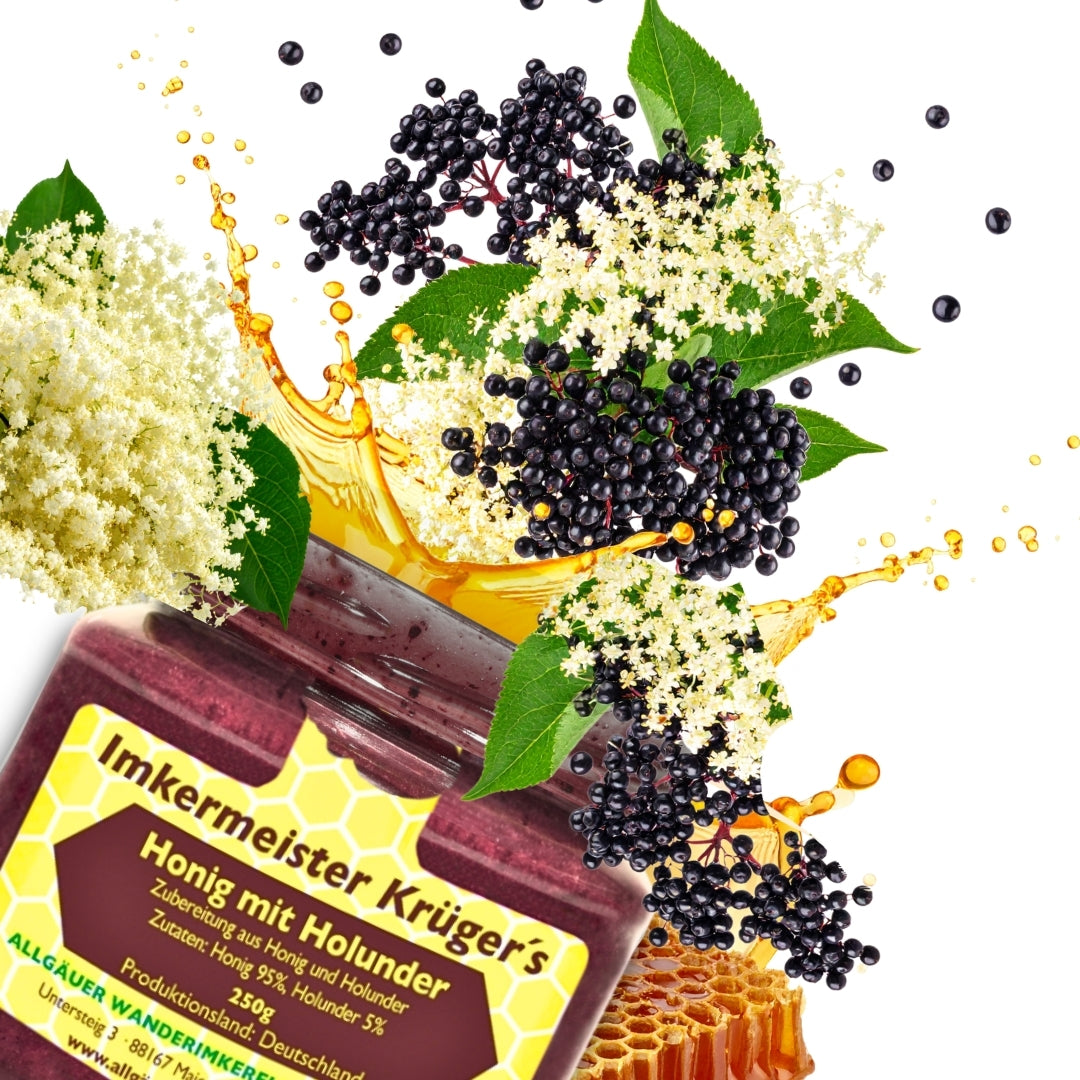Honig mit Holunder 250g aus Deutschland von der Allgäuer Wanderimkerei