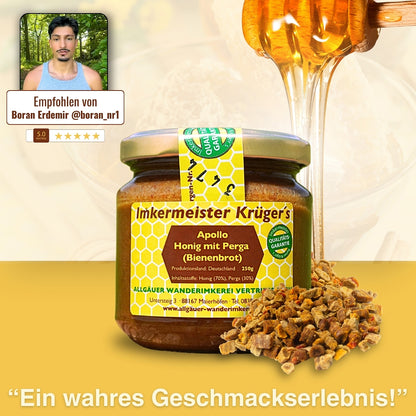 APOLLO Honig mit Perga (Bienenbrot) 250g