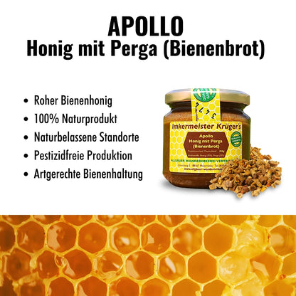 APOLLO Honig mit Perga (Bienenbrot) 250g