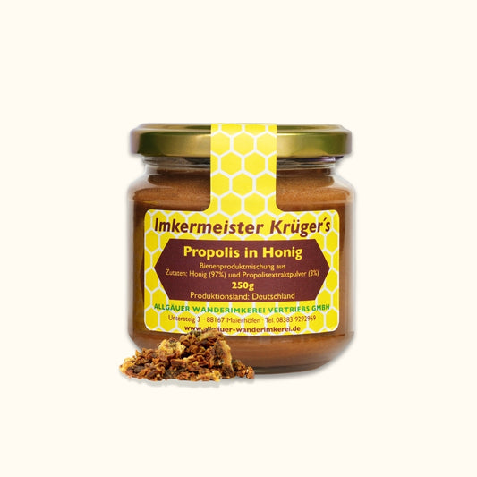 Propolis im Honig 250g aus Deutschland von der Allgäuer Wanderimkerei