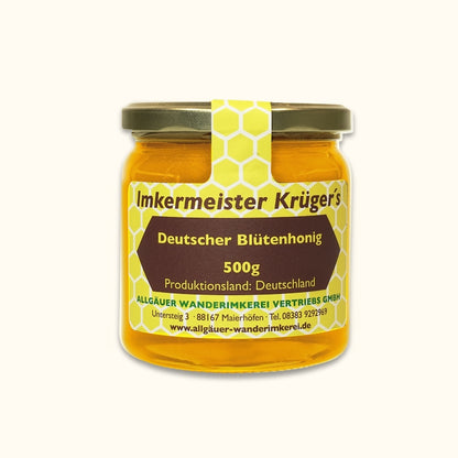 Deutscher Blütenhonig (500g) von der Allgäuer Wanderimkerei