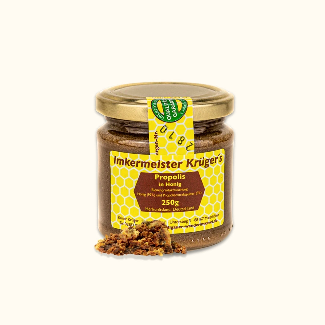 Propolis im Honig 250g aus Deutschland von der Allgäuer Wanderimkerei