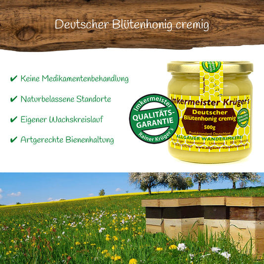 Deutscher Blütenhonig cremig 500g