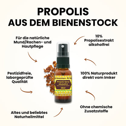 Propolis Spray alkoholfrei 20ml von der Allgäuer Wanderimkerei