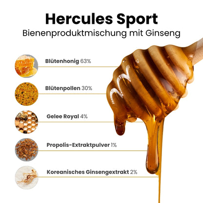 Spare 11% auf 2 x HERCULES Sport zur Geburtstagsaktion von Imkermeister Rainer Krüger von der Allgäuer Wanderimkerei, plus 2 Bestellgeschenke_02_Zutaten