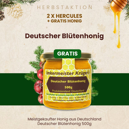 Herbstaktion: 2 x Hercules + Gratis Honig für 60€ statt 78€, nur für kurze Zeit, von der Allgäuer Wanderimkerei