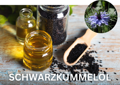 Schwarzkümmelöl im Hercules mit Schwarzkümmelöl von der Allgäuer Wanderimkerei