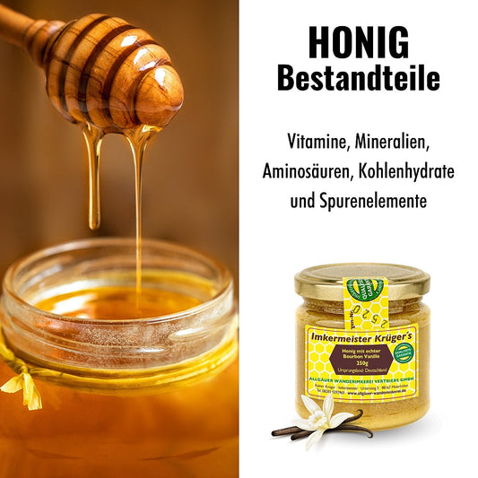 Honig mit echter Bourbon-Vanille 250g