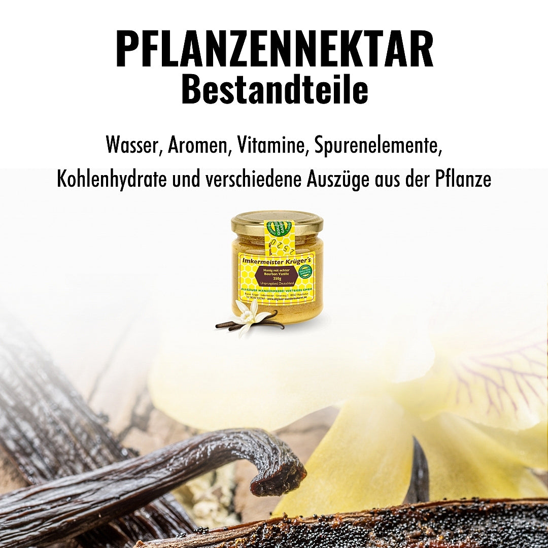Honig mit echter Bourbon-Vanille 250g