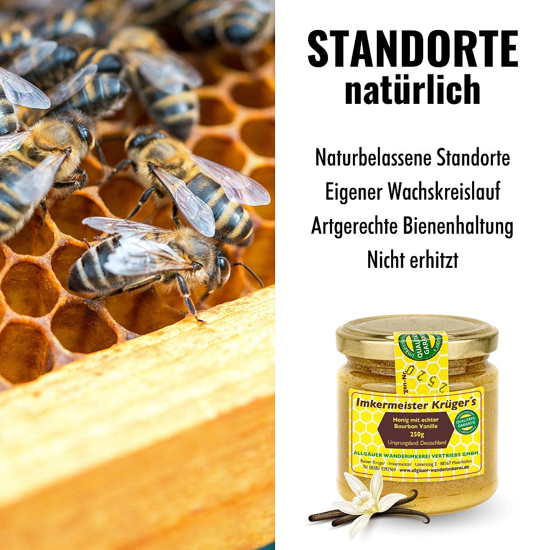 Honig mit echter Bourbon-Vanille 250g