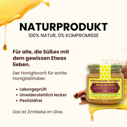 Honig mit Zimt 250g aus Deutschland, Allgäuer Wanderimkerei