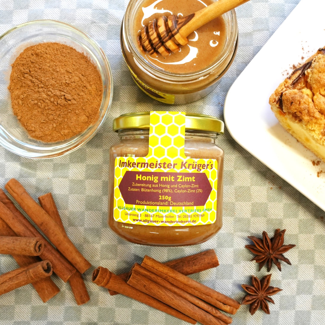 Honig mit Zimt 250g aus Deutschland, Allgäuer Wanderimkerei