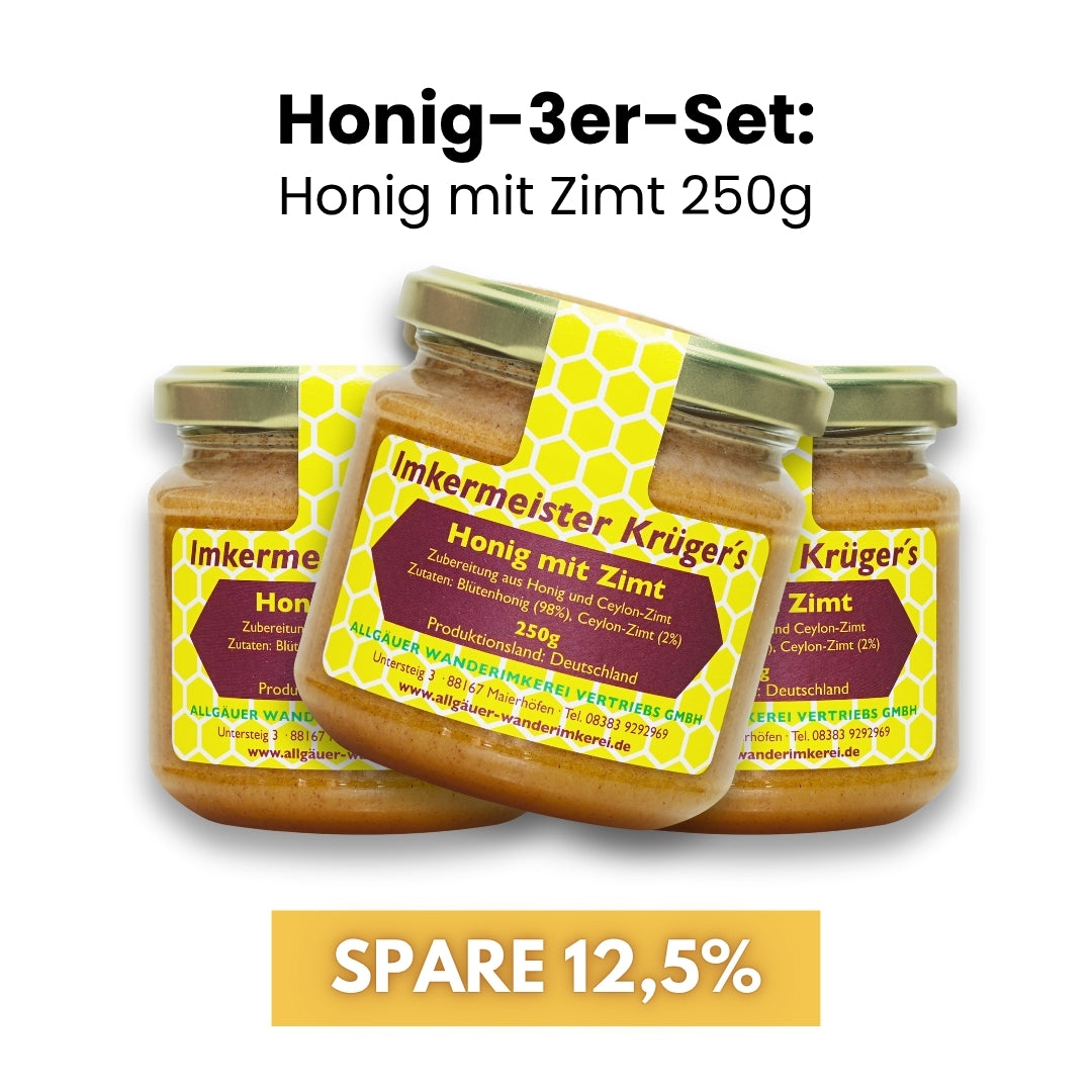 Honig mit Zimt 250g aus Deutschland, Allgäuer Wanderimkerei