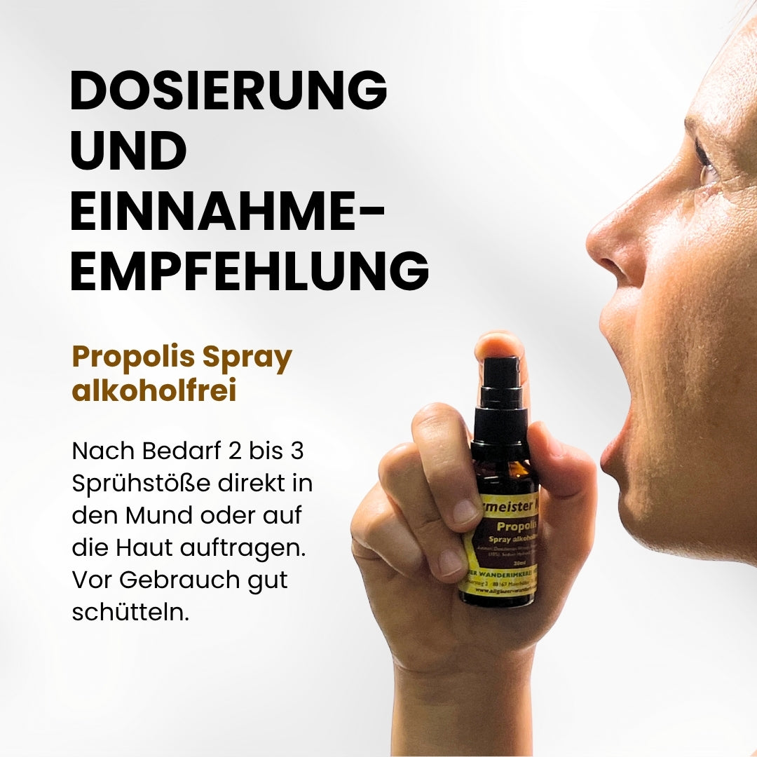 Propolis Spray alkoholfrei 20ml von der Allgäuer Wanderimkerei