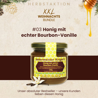 XXL-Weihnachts-Bundle mit ausgewählten Honigen für nur 26€ statt 32€ während der Herbstaktion von der Allgäuer Wanderimkerei