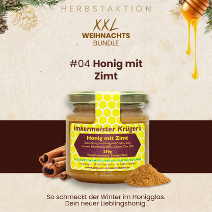 XXL-Weihnachts-Bundle mit ausgewählten Honigen für nur 26€ statt 32€ während der Herbstaktion von der Allgäuer Wanderimkerei
