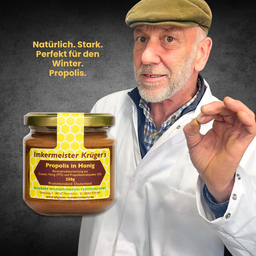 Propolis im Honig 250g aus Deutschland von der Allgäuer Wanderimkerei