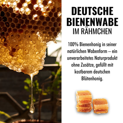 Deutsche Bienenwabe im Rähmchen, 2 kg, von der Allgäuer Wanderimkerei, limitierte Auflage, Rainer Krüger, 100% Imker Naturprodukt
