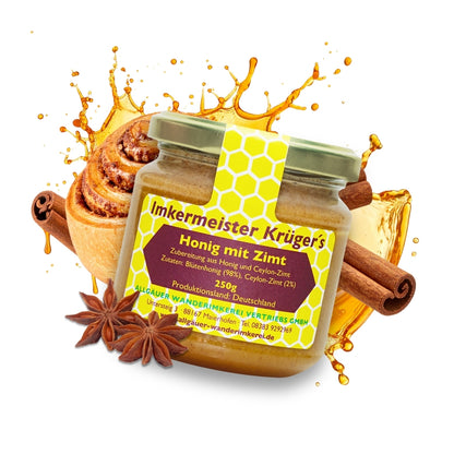Honig mit Zimt 250g aus Deutschland, Allgäuer Wanderimkerei