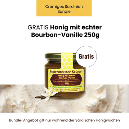 Cremiges Sardinien-Bundle mit Natternkopfhonig cremig 250g, Korianderhonig cremig 500g, Distelhonig cremig 500g und GRATIS Honig mit echter Bourbon-Vanille 250g von der Allgäuer Wanderimkerei, nur für kurze Zeit_07