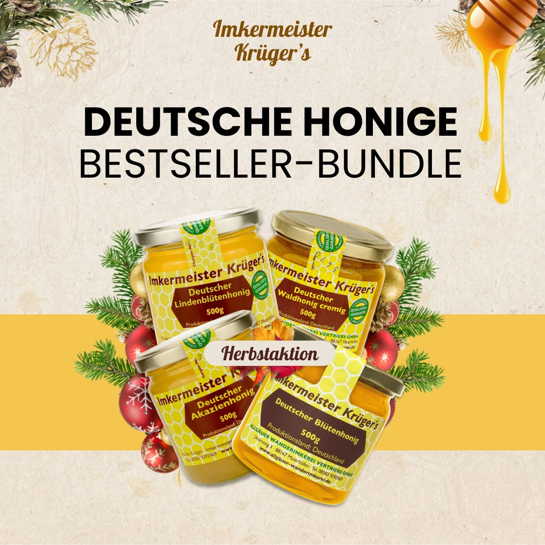 Deutsche Honige Bestseller-Bundle nur zur Herbstaktion von der Allgäuer Wanderimkerei