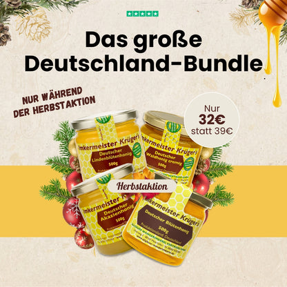 Deutsche Honige Bestseller-Bundle nur zur Herbstaktion von der Allgäuer Wanderimkerei