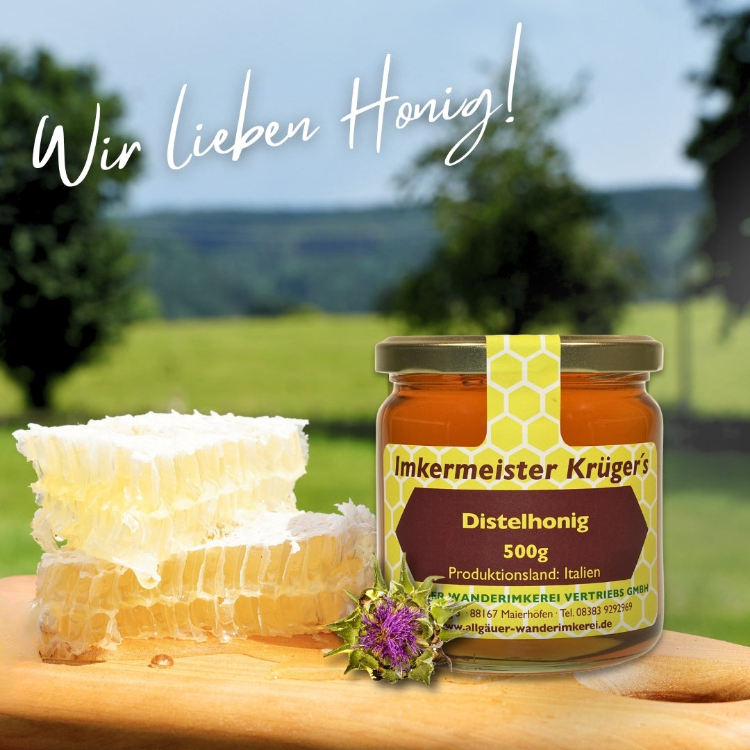 Leckerer Distelhonig (500g aus Italien von der Allgäuer Wanderimkerei