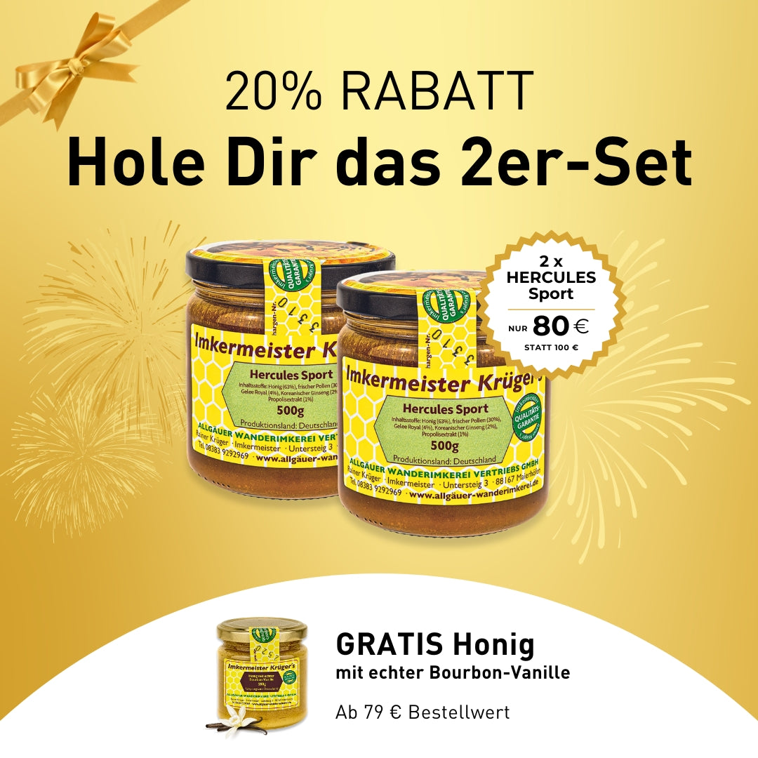 Geburtstag-Angebot 2 x HERCULES Sport für nur 80€ statt 100€ von der Allgäuer Wanderimkerei
