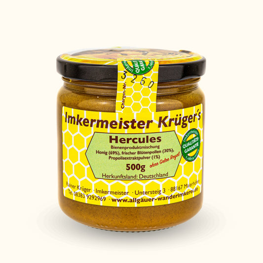 Bienenproduktmischung HERCULES ohne Gelee Royal 500g von der Allgäuer Wanderimkerei