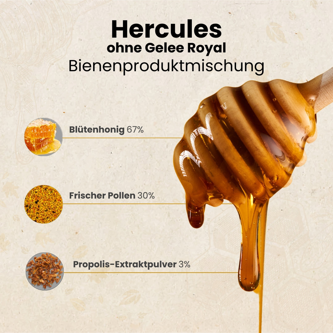 Herbstaktion: 2 x Hercules ohne Gelee Royal + Gratis Honig für 60€ statt 78€, nur für kurze Zeit, von der Allgäuer Wanderimkerei