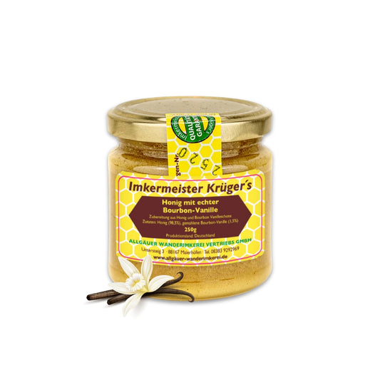 Honig mit echter Bourbon-Vanille  250g von der Allgäuer Wanderimkerei