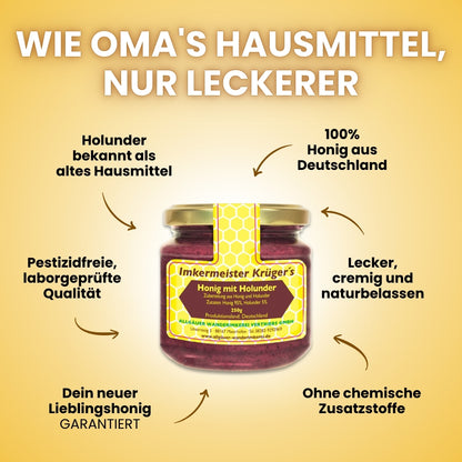 Honig mit Holunder 250g aus Deutschland