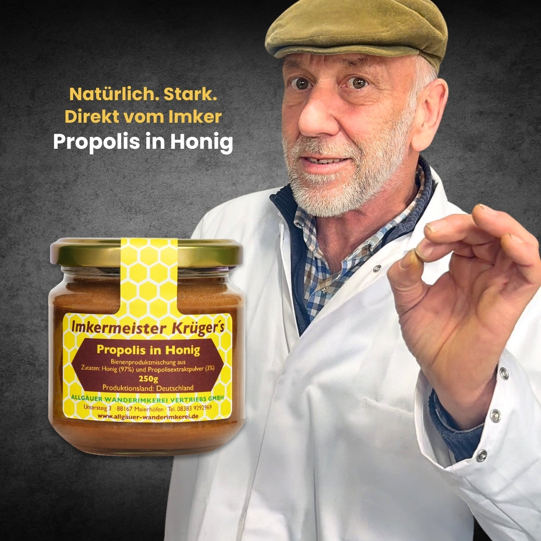 Propolis im Honig 250g aus Deutschland von der Allgäuer Wanderimkerei