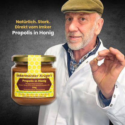 Propolis im Honig 250g aus Deutschland von der Allgäuer Wanderimkerei
