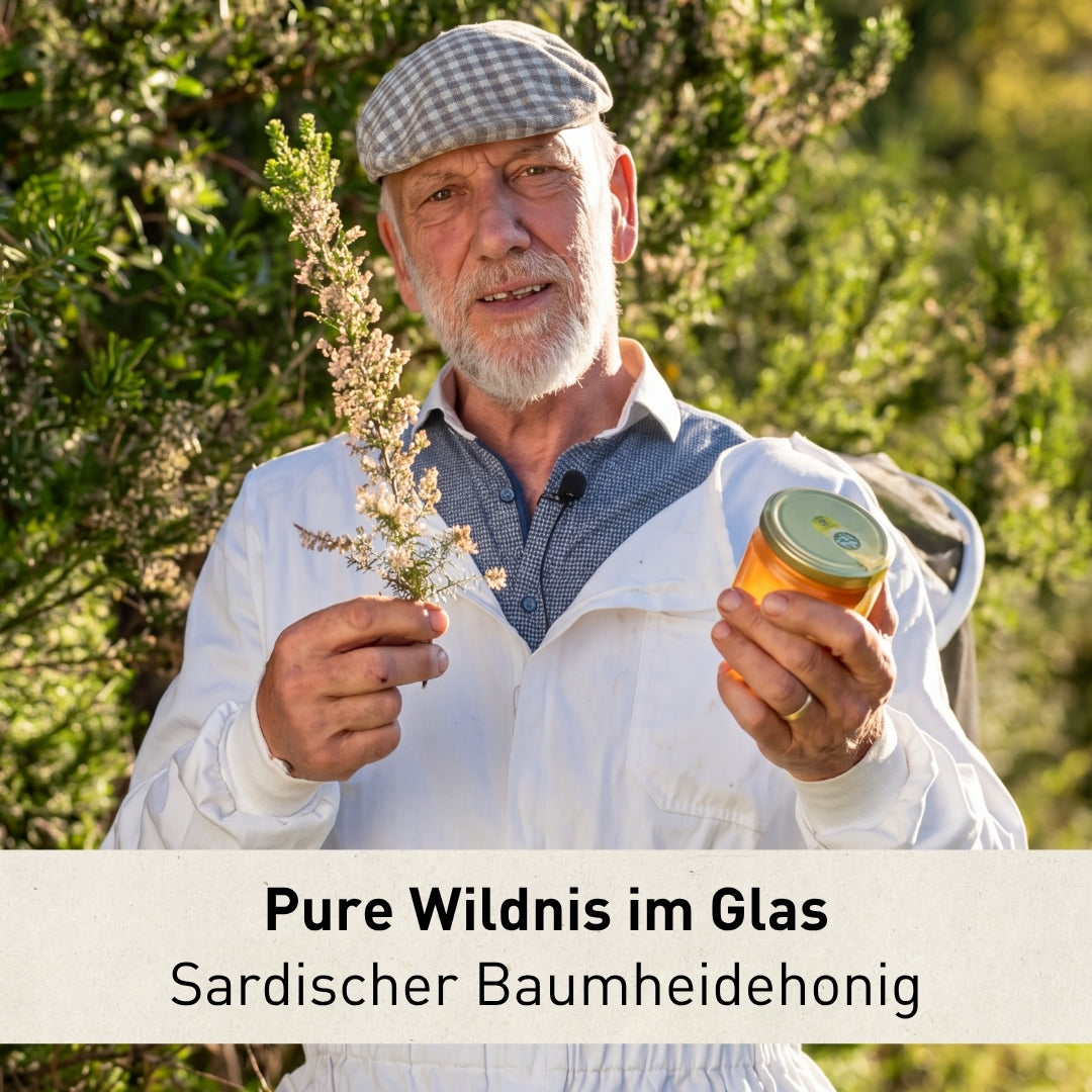 Seltener Baumheide-Honig 500g aus Italien, aus naturbelassenen Standorten, Laborgeprüft und direkt vom Imker, Imkermeister Rainer Krüger von der Allgäuer Wanderimkerei