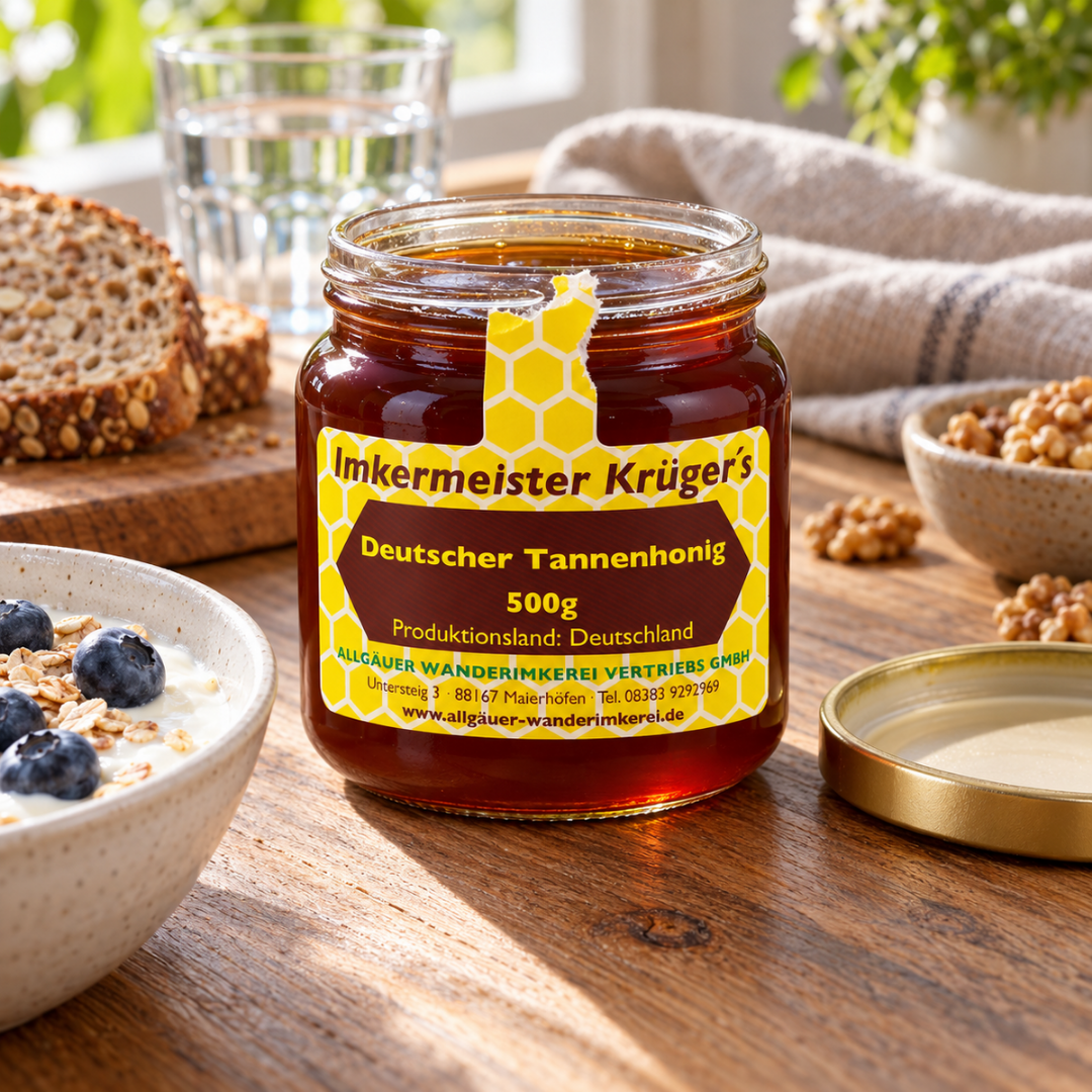 Seltener Deutscher Tannenhonig 500g von der Allgäuer Wanderimkerei