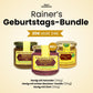 Rainer's Geburtstags-Bundle mit Honig mit Holunder (250g), Honig mit echter Bourbon-Vanille (250g) und Honig mit Zimt (250g)