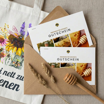 Allgäuer Wanderimkerei Geschenkgutschein zu jedem Anlass, flexibel wählbarer Wert, von der Allgäuer Wanderimkerei