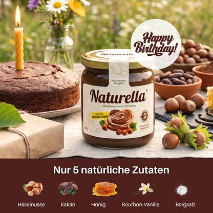 Naturella-Geburtstagswoche mit dem neuen Naturella Power-Set mit Naturella 400g und Naturella Crunchy 400g und Hercules Sport 500g von der Allgäuer Wanderimkerei, nur 5 natürliche Zutaten