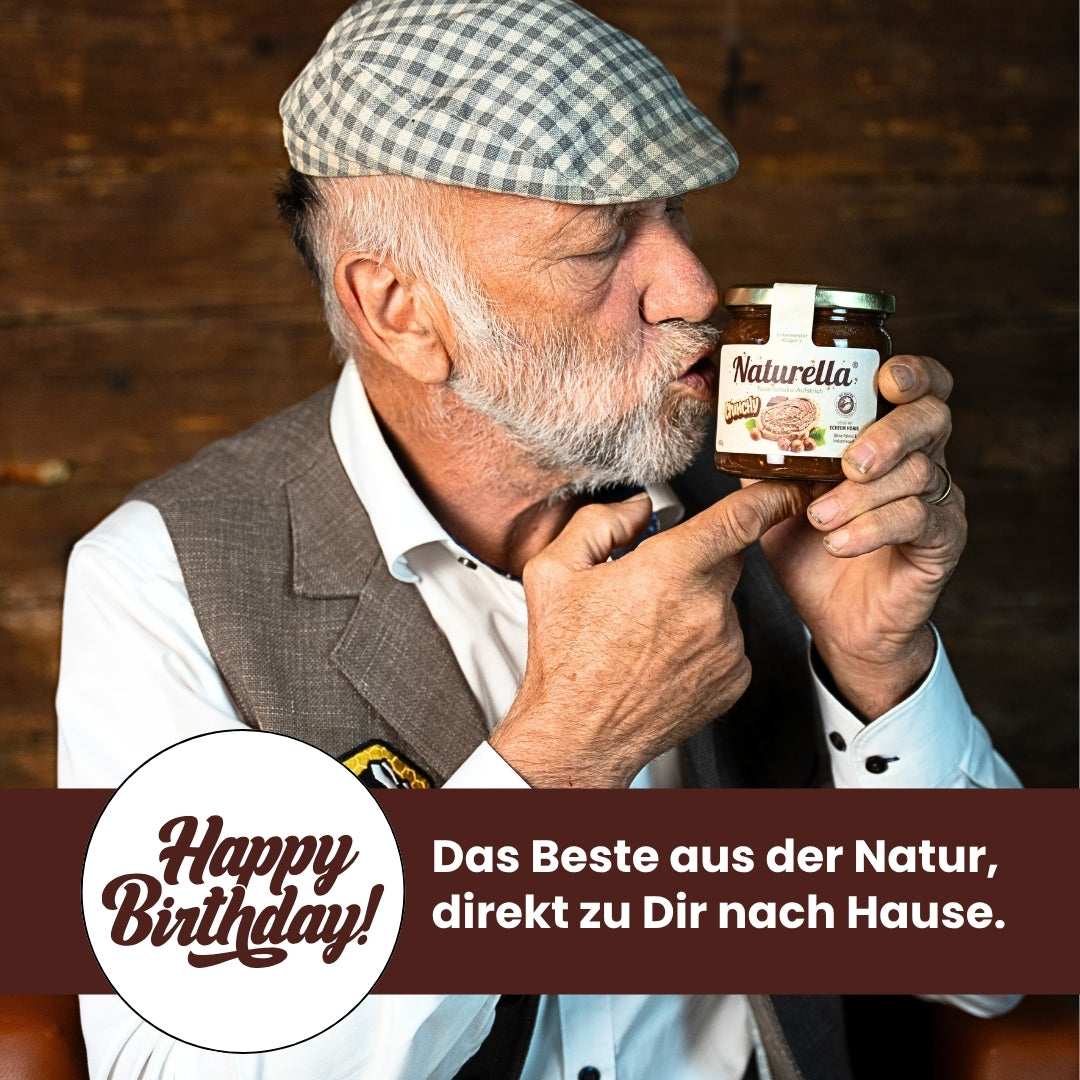 Naturella-Geburtstagswoche mit dem neuen Naturella Probier-Set mit Naturella 400g und Naturella Crunchy 400g von der Allgäuer Wanderimkerei, das bBeste aus der Natur, direkt zu Dir nach Hause
