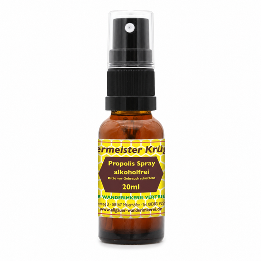 Propolis Spray alkoholfrei mit 10 Prozent Propolis in der 20 ml Sprühflasche