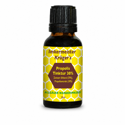 Propolis Tinktur 30 % 20 ml – Braunglasflasche der Allgäuer Wanderimkerei
