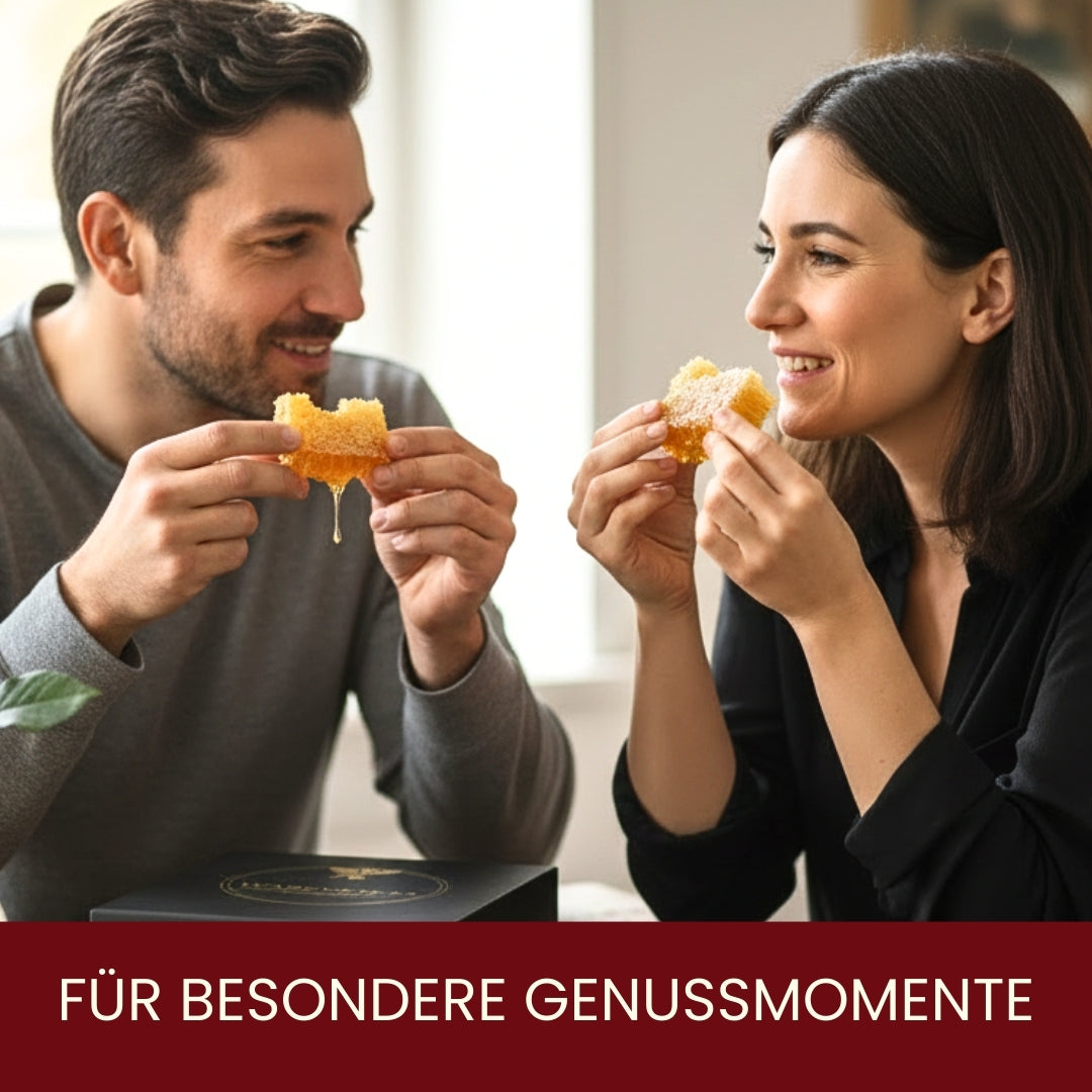 Deutsche Honigwabe in Geschenkbox von der Allgäuer Wanderimkerei